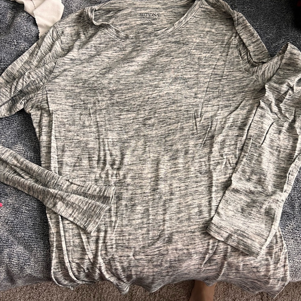 Heather long sleeve tee